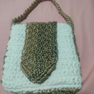 Handmade crochet T- shirt yarn mobile bag