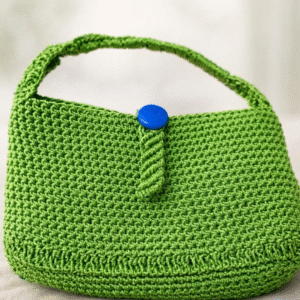 Green Handmade Crochet Handbag